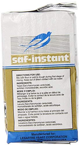 LeSaffre Saf-Instant Yeast, Gold, 1 Pound, (Pack of 2)