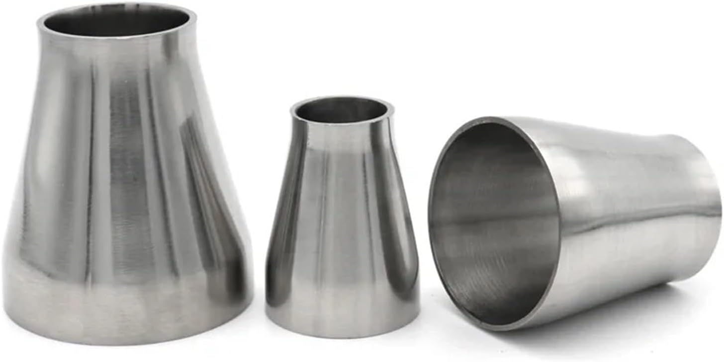 SS304/316L Stainless Steel Sanitary Concentric Reducer Welding 19 25 32 38 45 51 57 63 76 89 102mm Pipe Fitting Homebrew Beer(SS304,19mm to 38mm)