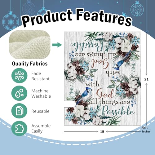 image for FBCOO Christian with God All Things are Possible Mailbox Cover Magneti