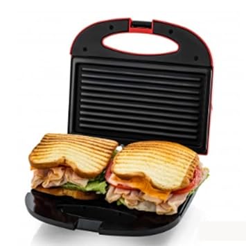 Drumstone Electric Panini Press Grill Breakfast Sandwich Maker with Nonstick Two-Sided Hot Plates, LED Li