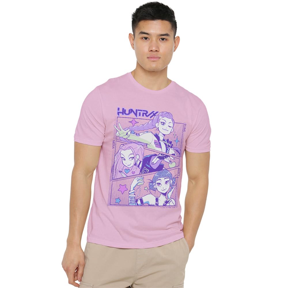 K-Pop Demon Hunters - Anime Huntrix Huntr/X Unisex T Shirt, Light Pink, XX-Large