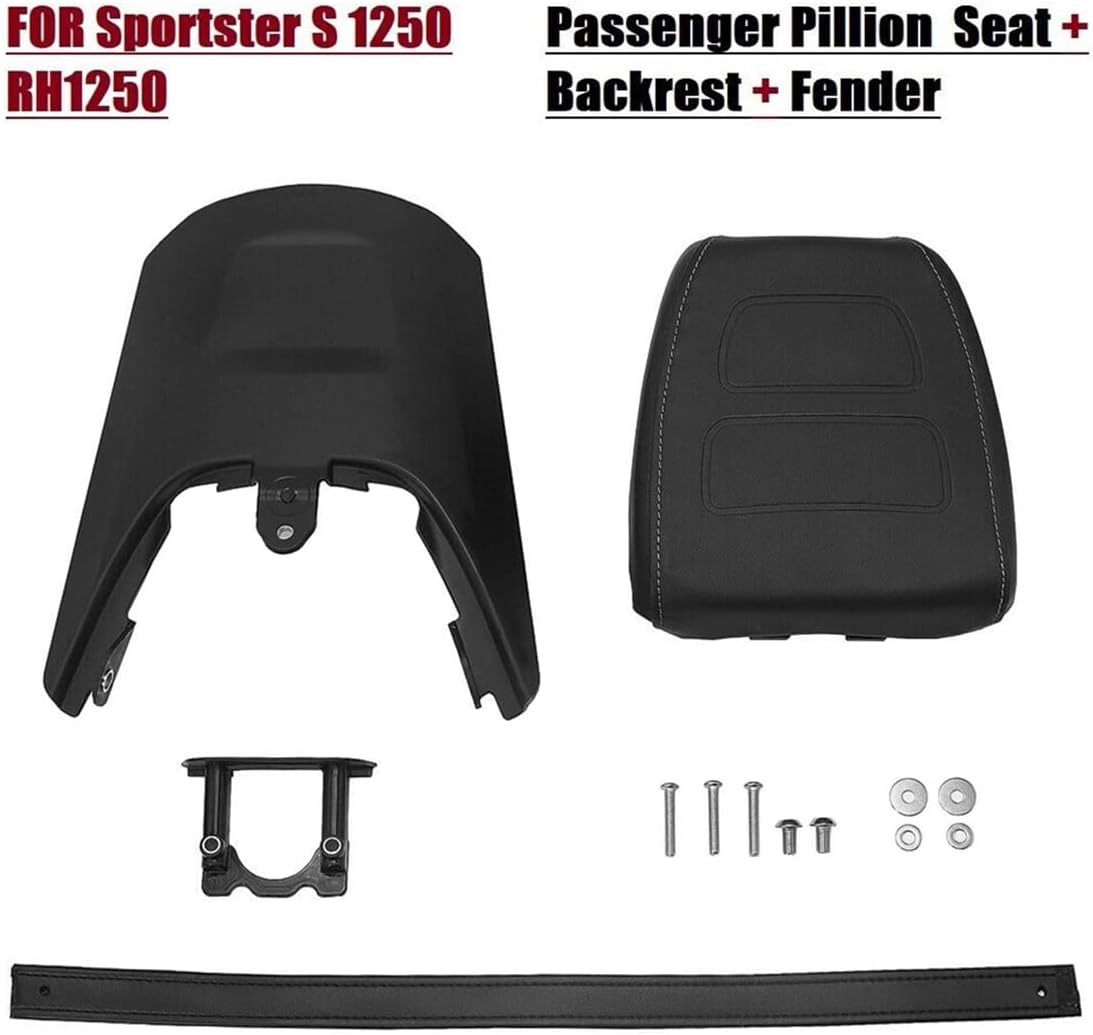 Passenger Pillion Rear Seat Backrest Fender For H-D Sportster S 1250 RH1250 RH 1250 S RH1250S 2021 2022 2023 2024 (Backrest+Pillion+Fender)