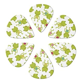 Cartoon Frog Lot de 6 médiators pour guitare acoustique, guitare électrique, basse, ukulélé – fins, moyens et épais. - Les Beatles, Paul McCartney, John Lennon, RIngo Starr, George Harrison Cartoon Frog Lot de 6 médiators pour guitare acoustique, guitare électrique, basse, ukulélé – fins, moyens et épais. – Image 4
