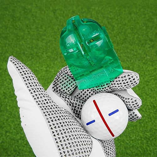 HREDZEO Golfball Alignment Tool,2 Pcs Golfball Ausrichtung Werkzeug Liner Kugelmarkierung Clips und 4 Pcs Golfball Linien Marker für Golf Zubehö