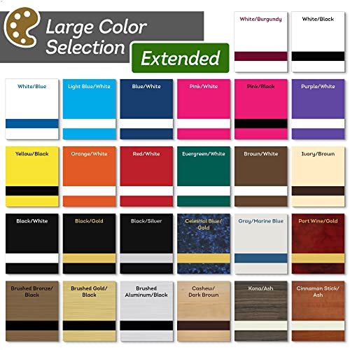 Engraved Name Plate, Personalized Name Plaque - 1X3 Inch, 18 Colors, 72 Icons, 4 Corner Styles, 12 Fonts Styles, 5 Mounting Options, Name Plates For Urn, Trophy, Picture Frame, Memorial, - Made By My Sign Center, Usa (Iconic) #TOP2