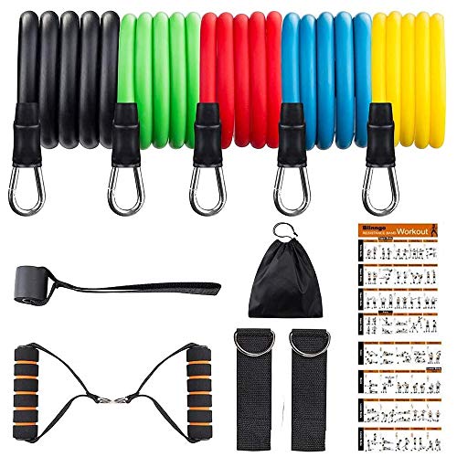 ABAMERICA Resistance Bands Set with Handles 11 Pcs - Exercise Bands with Door