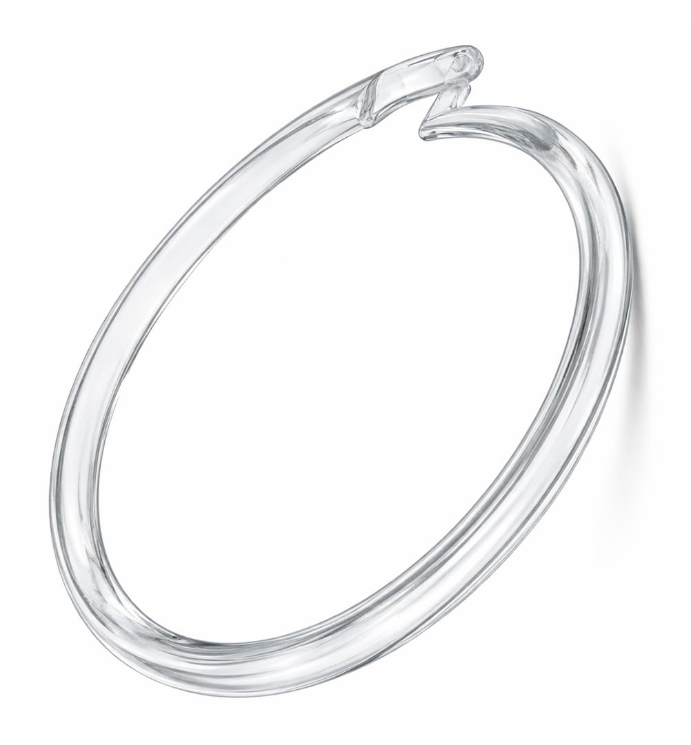 Anello per tenda da doccia, diametro 35 mm, ovale, in plastica, colore: trasparente, 10, 30, 50, 100 pezzi (100 pezzi)