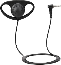 KUIDAMOS D Shaped Earpiece, Ear Hook Two Way Radio Headset Earphone Hang D Type 3.5 Mm Single Listening Earphone for Walkie Talkie for Two Way Radio Microphone