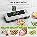 Bonsenkitchen Vacuum Sealer, Globefish Technology for High-Speed Continuous Working, Multi-Functional Vacuum Sealer Machine for Sous Vide Cooking and Food Stay, Includes 5 Vacuum Bags (Silver)