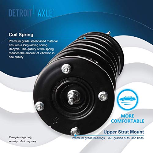 Image of Detroit Axle - 2 Front Struts for 07-14 Ford Edge 2007-2015 Lincoln MKX, | Complete 2 Struts with Coil Spring 2008 2009 2010 2011 2012 2013 Replacement Quick Install Ready Strut Shock Assembly