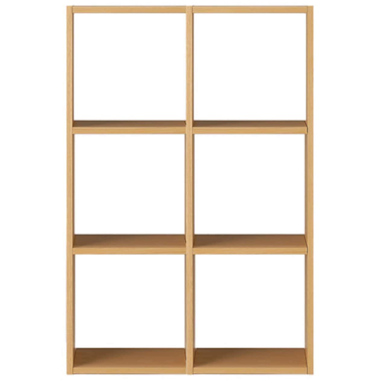 Amazon｜無印良品 スタッキングシェルフセット・3段・オーク材 幅82  
