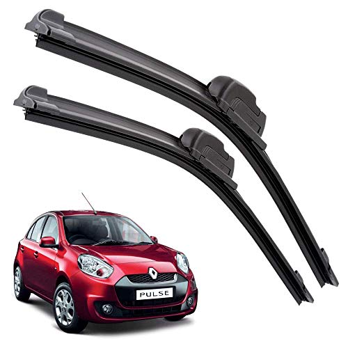 Image of Euro Care Windshield Car Wiper Blades Compatibility With Renault Pulse (Model : 2014-2018) - Set of 2Pc (D-21,P-14)