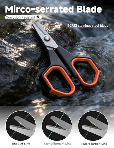 Tijeras de pesca pullther para evitar líneas enredadas y alicates de acero inoxidable 6