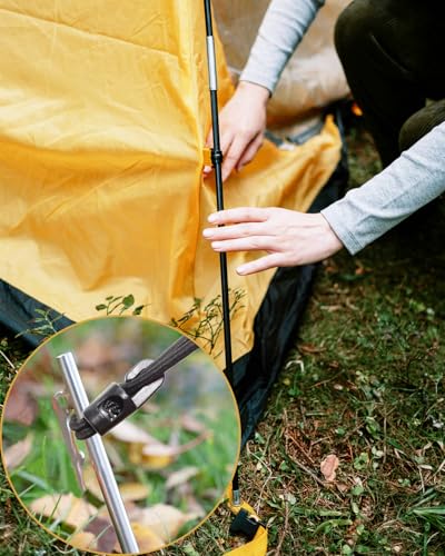 Pack de 40 cuerdas elásticas con clips para asegurar el toldo de camping y cubiertas de coche 7