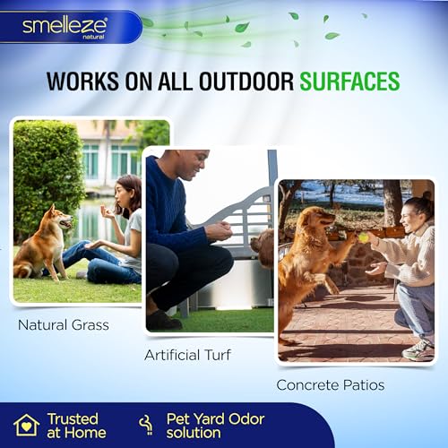 Image of SMELLEZE 2 lb. Yard Odor Eliminator for Dogs - Long-Lasting Turf Cleaner for Pet Urine Outdoor & Poop | Safe for People, Pets, Plants & Planet | Works on Grass, Gravel, Patios & Kennels