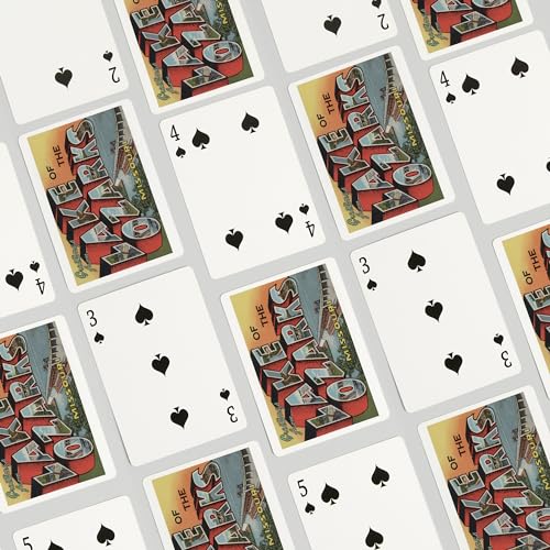 Baraja de 52 cartas tamaño póker vintage miniatura 4