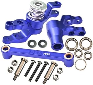 Aluminum 7075-T6 Front Steering Assembly for Traxxas 1:10 4WD MAXX Monster Truck 89076-4 / 4WD MAXX with WideMaxx Monster Truck 89086-4 Upgrades - Blue