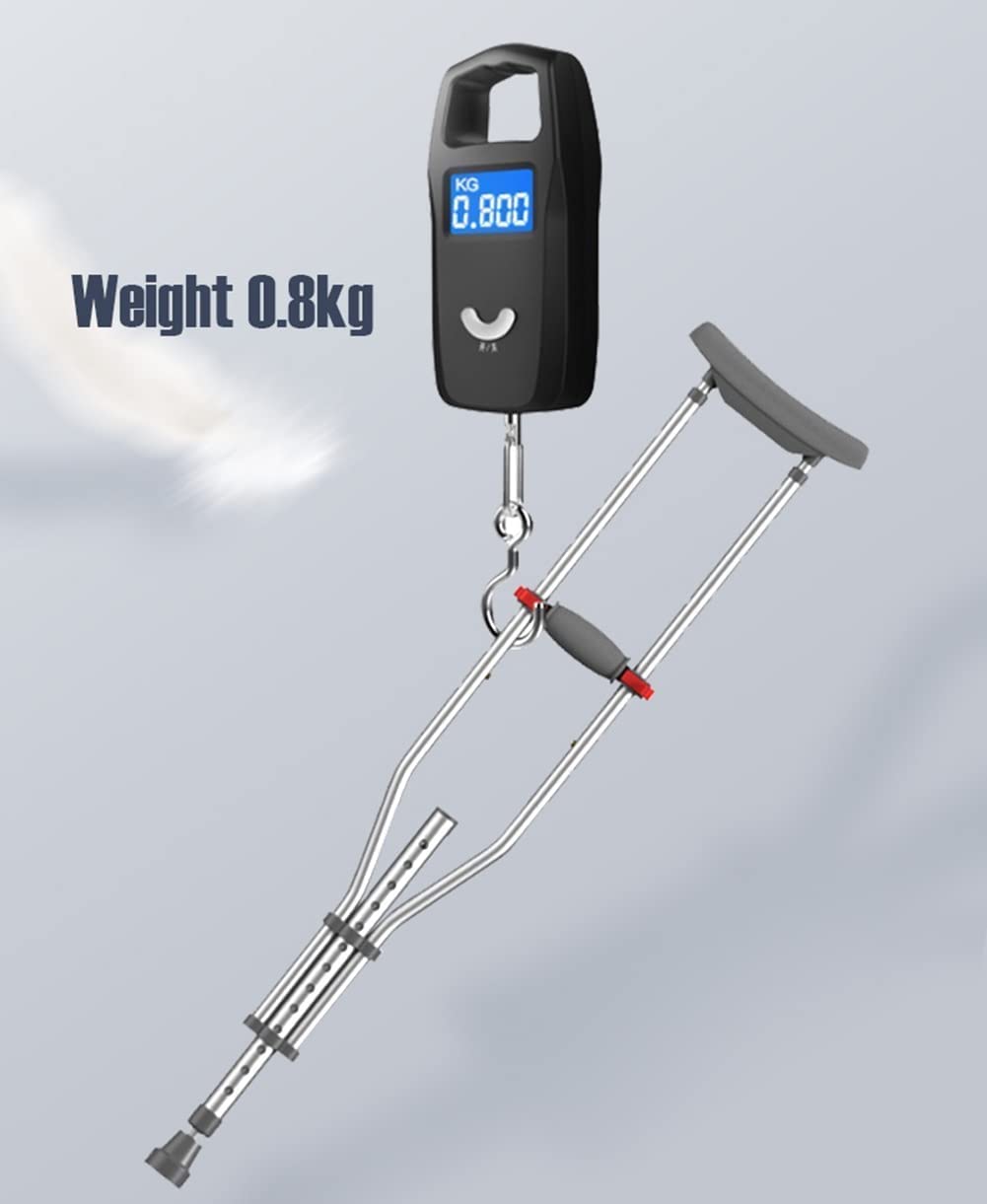 Seguridad Muletas Muletas Plegables de Aluminio, 1 par de Bastones para Las Axilas, Bastones para Caminar con botón de Ajuste de Altura, bastón para Caminar para Adultos o Adolescentes Cómodo