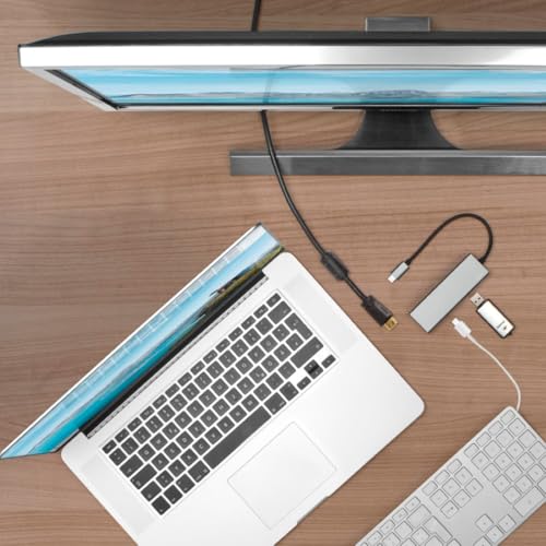 Image of Hama 6-in-1 USB-C Hub with Ultra HD 4K HDMI I 3xUSB-A Gen 3.2 I 1Gbps RJ45 Ethernet (Type C 4 in 1)