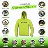 BYKR Motorcycle Hoodie for Men & Women Biker Motorcycle Jackets Breathable Motorbike Riding Sweatshirt All Weather CE Armored (FG,S) #2