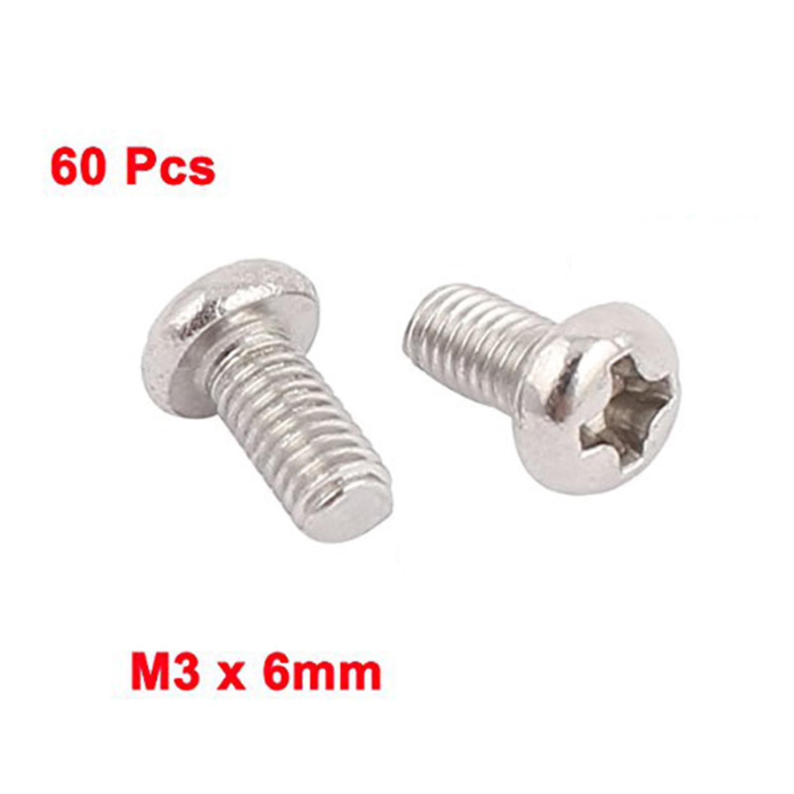MACHSWON M3x6mm Round Head Cross Screw 304 Stainless Steel Cross head Phillips Pan Head Machine Screws Bolt 60pcs - Image 2