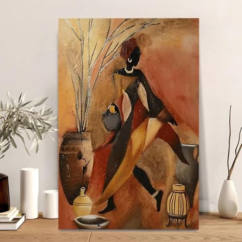 Toile de femmes africaines sans cadre pour habiller un mur vide de salon 30x45