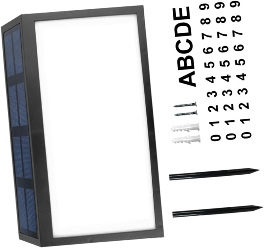 Homoyoyo Led Solar Address Sign Lamp Weatherproof House Number Light Solar Number Address Lamp