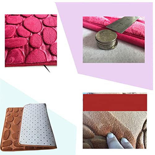 Image of Door Mat Anti-Slip Soft Area Rugs for Bathroom Balcony Laundry Room Decor 50x80cm Light Brown