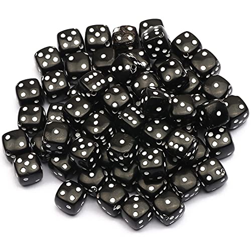BOSAIYA SL 50-100pcs 8mm Black Dice Spacer Beads Cube Carré Cube Perles en Vrac pour Bijoux Faire Bricolage Bracelet Constatations Accessoires T825 (Color : Mixed, Item Diameter : 50Pcs) Cover
