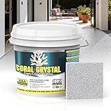 Self-leveling Epoxy Floor Paint (105 Fl Oz), Epoxy Colored Sand Floor Paint for Concrete - Easy Pour & Roll Application to Waterproof & Renew Garage,Porch,Basements,Patios,Outdoor (Gray Granite,Net Content 5KG)