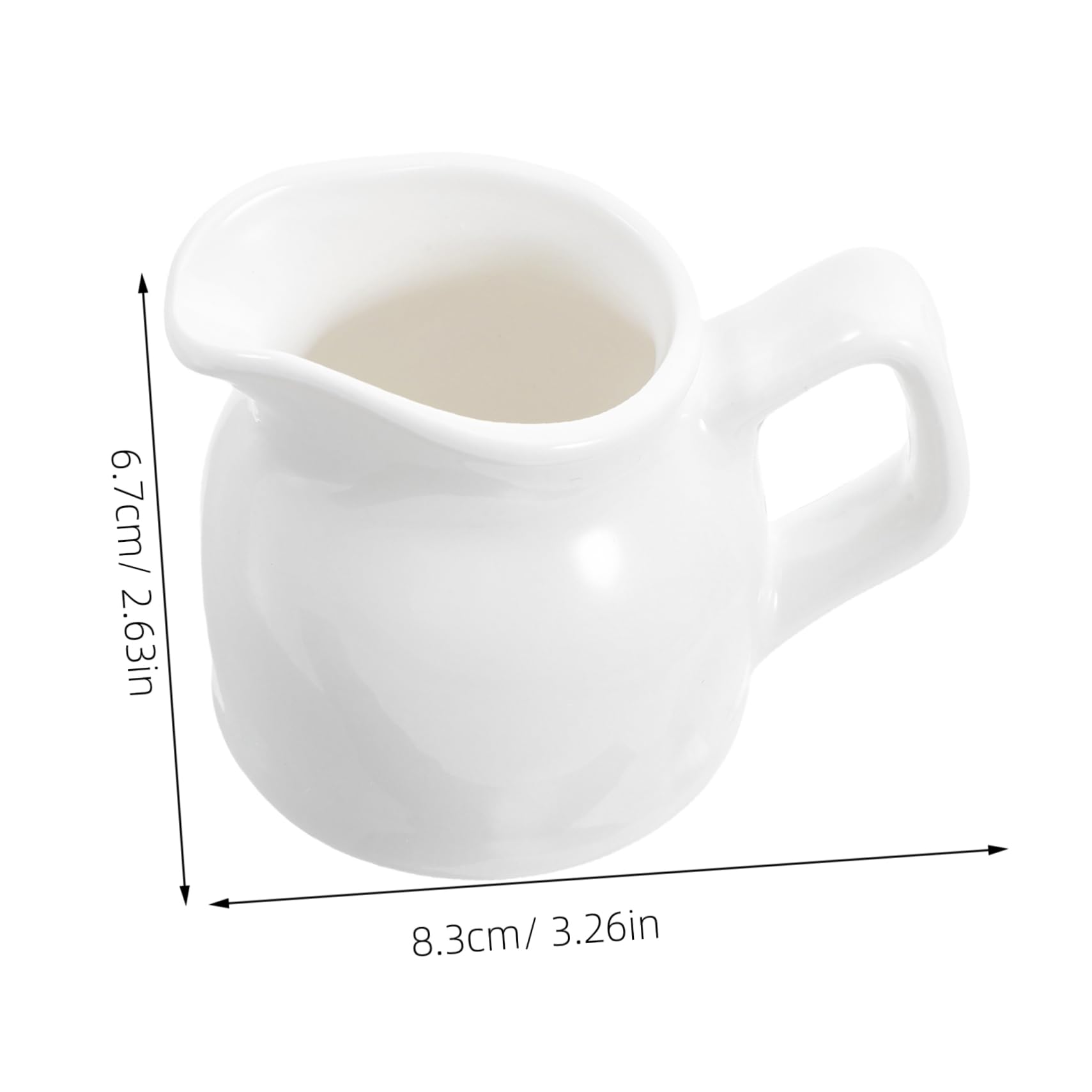 FUNOMOCYA Ceramic Milk Frothing Pitcher with Handle Pitcher for Coffee Sauces and Condiments for Restaurants and Hotels Design
