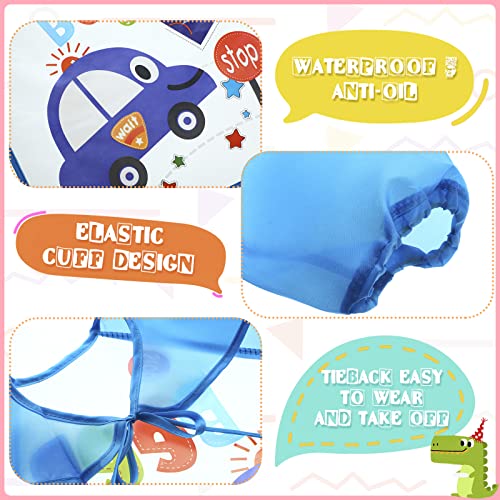 Jagely B09YCX4XN7_CA NARF 12 Pcs Kids Art Smocks Toddler Smock Waterproof Painting Aprons Children Apron thumb #2
