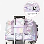 Sports Duffel Sac, sac de gym avec compartiment de chaussures & Poche humide, Sac de voyage imperméable pour la nuit Sac de danse pour fille, Sac week-end pour les femmes (Purple)
