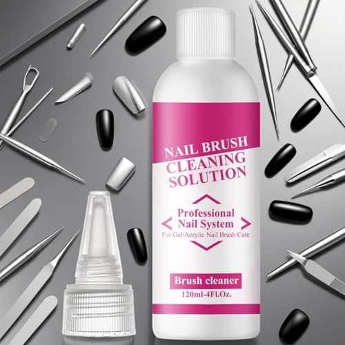 Removedor de solución antideslizante y limpiador de pinceles para uñas de gel 120ml 5