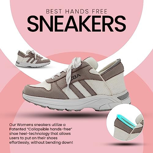 Image of ZEBA Hands Free Slip on Sneakers for Women - Step Up Your Comfort and Style with Perfect Walking Shoes and Fashion Sneakers