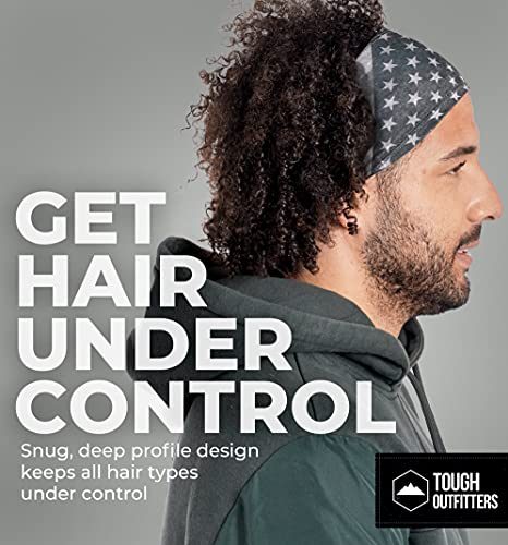 Mens Headband - Sports Running Sweat Head Bands - Athletic Sweatbands Hair Band for Workout, Basketball, Exercise, Gym, Cycling, Football, Tennis, Yoga - Performance Stretch Moisture Wicking Hairband