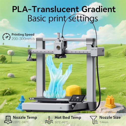 Image of Translucent Rainbow Sky Blue PLA 1.75mm 1kg Glitter 3D Printer Filament | Transparent finish Glitter sparkle Gradient Blue White Smooth transition Color Change 1kg spool 2.2lbs for Bambu Prusa FDM