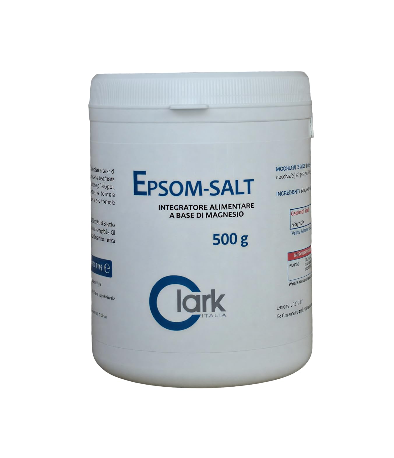 EPSOM SALT 500 g Integratore Alimentare a base di Sale di Epsom, Epsom Salt, Sale Inglese, Flacone da 500 g di grado alimentare