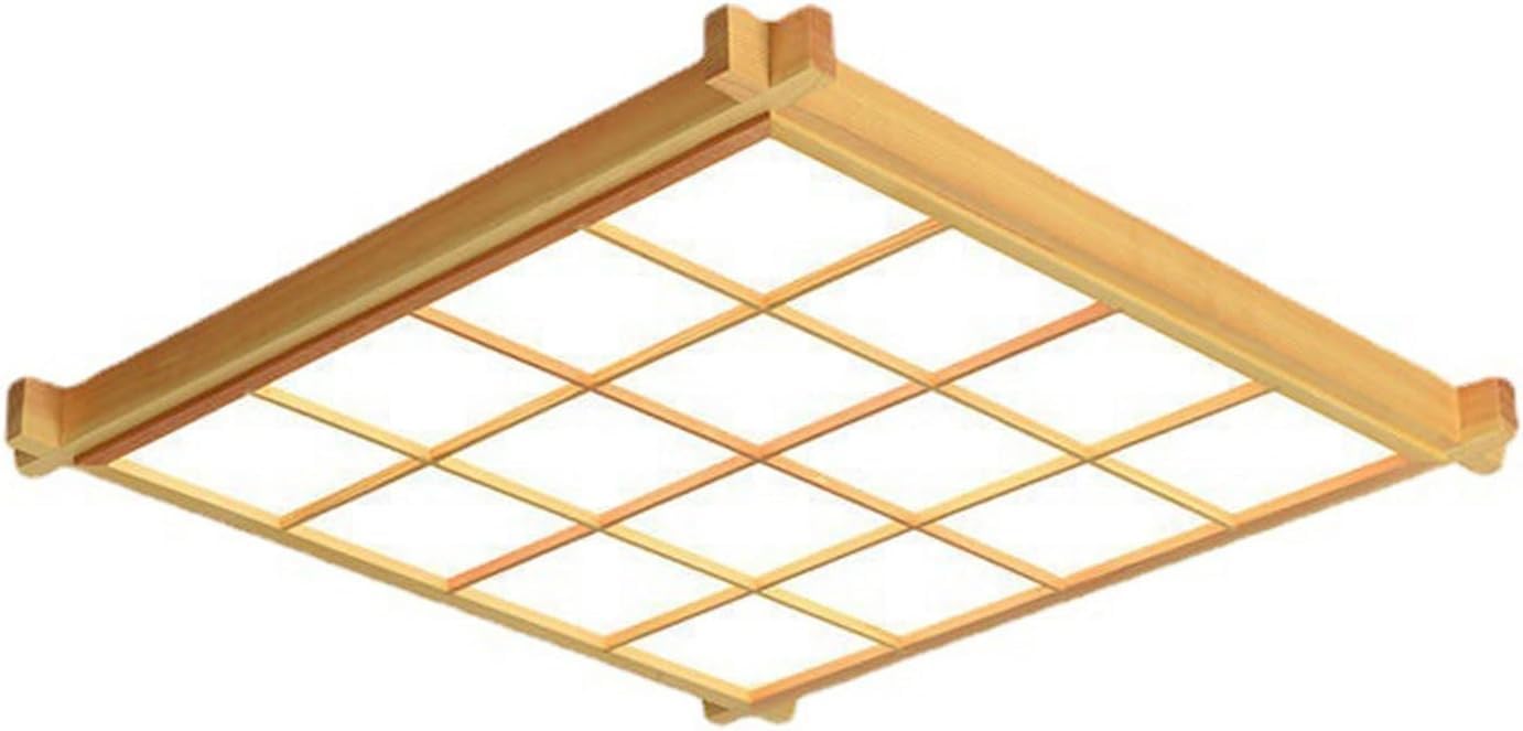 Plafonnier LED style japonais en bois pour créer un salon zen et chaleureux