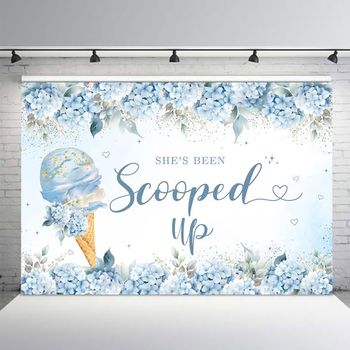 AIBIIN 8x6ft Ice Cream Bridal Shower Backdrop She’s Been Scooped