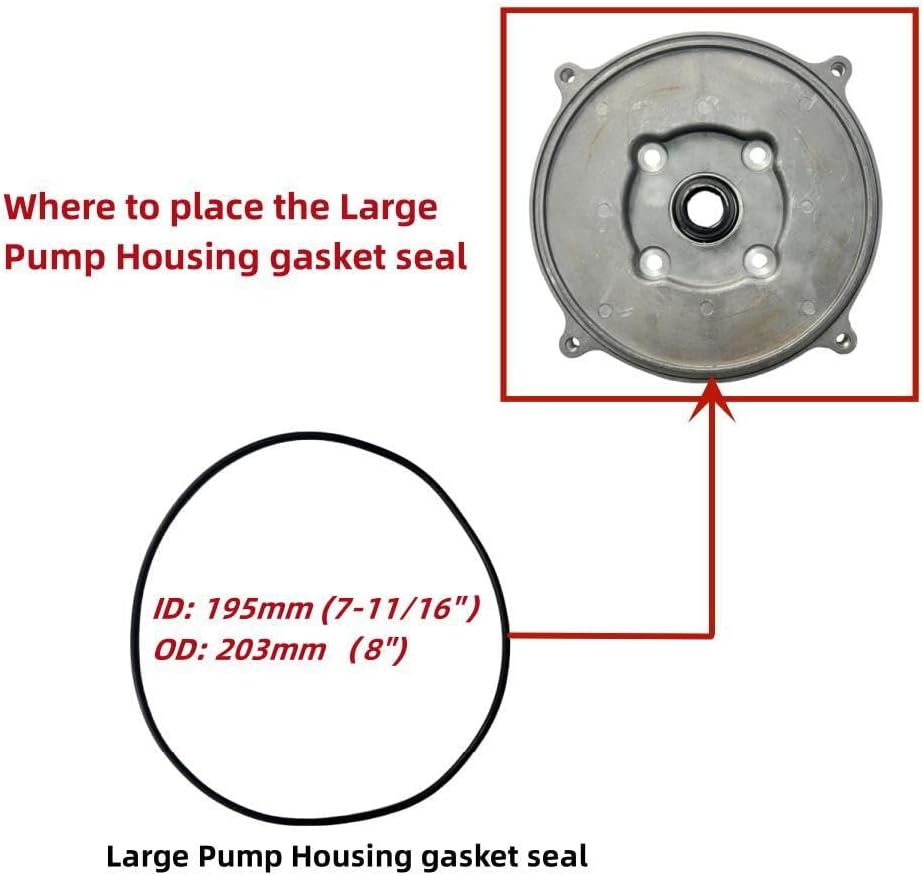 10PCS Pump Gasket O-Ring Mechanical Seal For Red Lion 2" IN. 4RLAG-2H 5RLAG-2L For DuroMax XP652WP 7HP For Generac 2" 6822 6919 For Champion 2-IN Semi-Trash Water Pump 100742 100113
