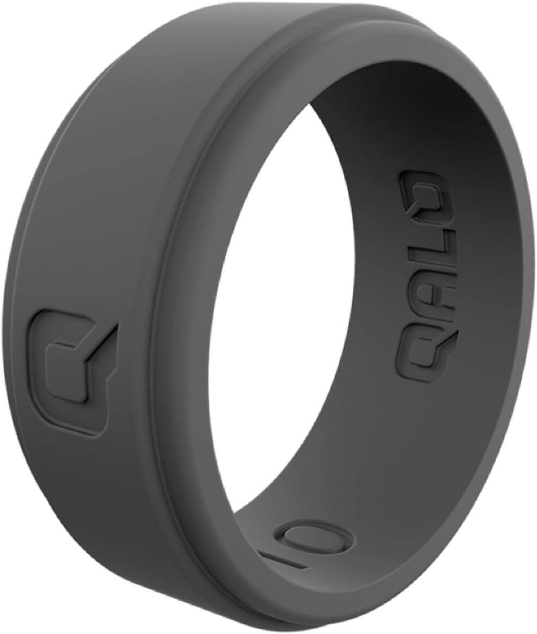 QALO Men's Rubber Silicone Ring, Step Edge Q2X or Chevron Rubber Wedding Band, Breathable, Durable Rubber Wedding Ring for Men, Multi Packs, Multi Colors