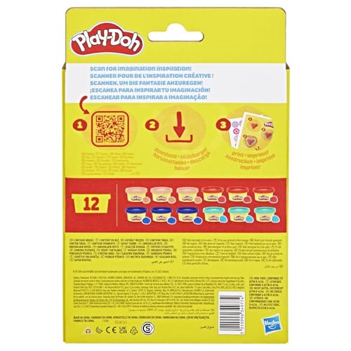 Play Doh Pack de 12 'imagination en fete autocollants et pots de pâte a modeler de 28 g petits cadeaux loisirs créatifs pour enf Neuf - vue 7