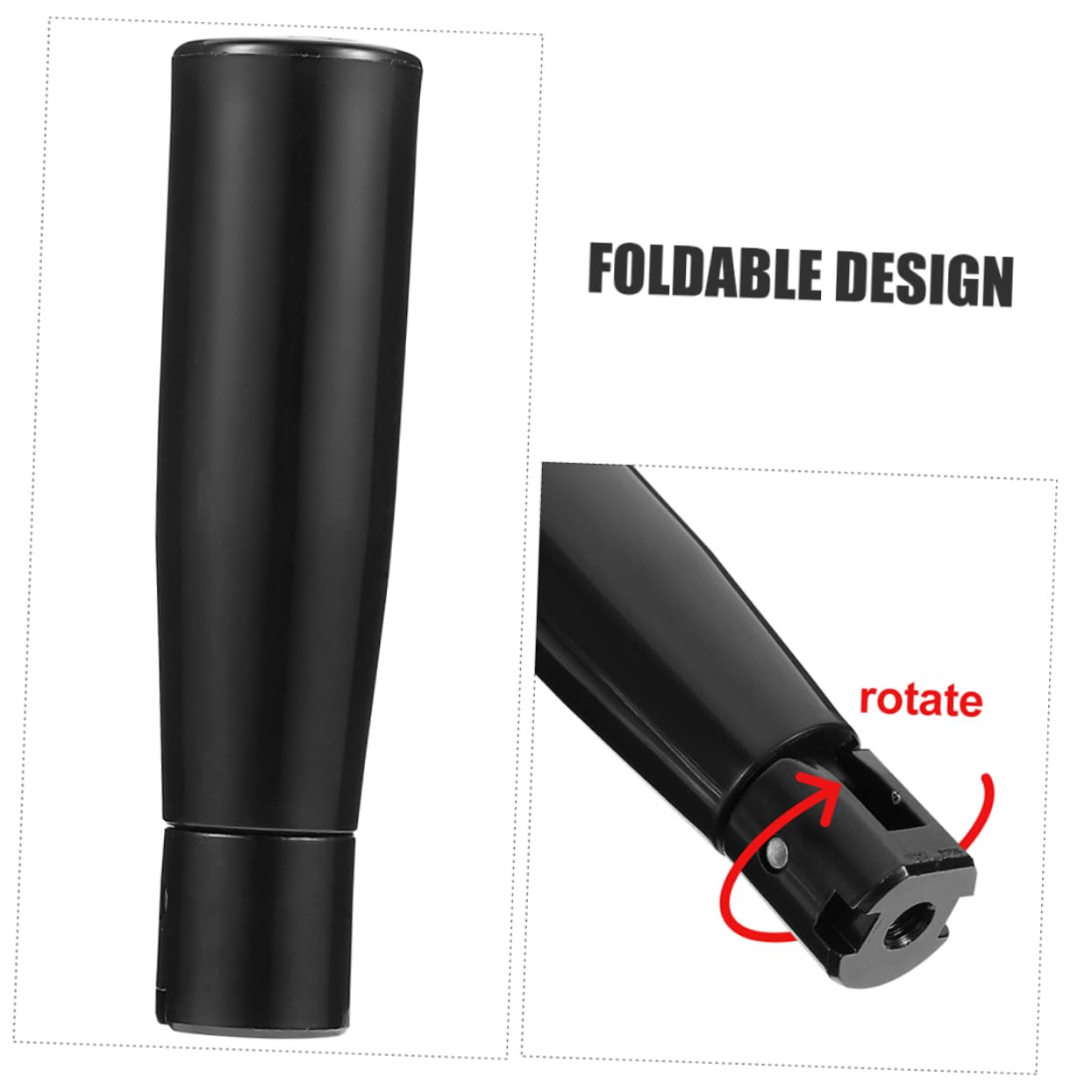 BUGUUYO Foldable Handle Wheel Car Hatchet Tonnes Tool Clear Hinges Revolving Foregrip Winch Power Crank Hydraulic Shifter Machine Screws Handles 90 Degree Hinge Threaded Wagon Black Nylon