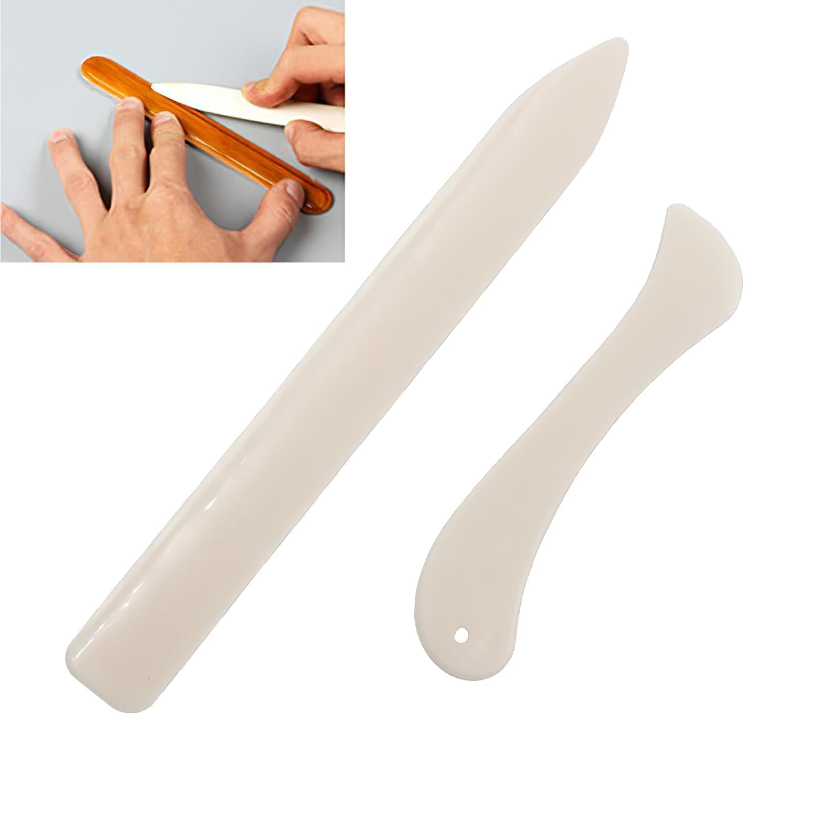 Piegatore In Osso Naturale Per Carta E Cartoncino - Strumento Per Piegature Precise, 15 Cm - Foto 8