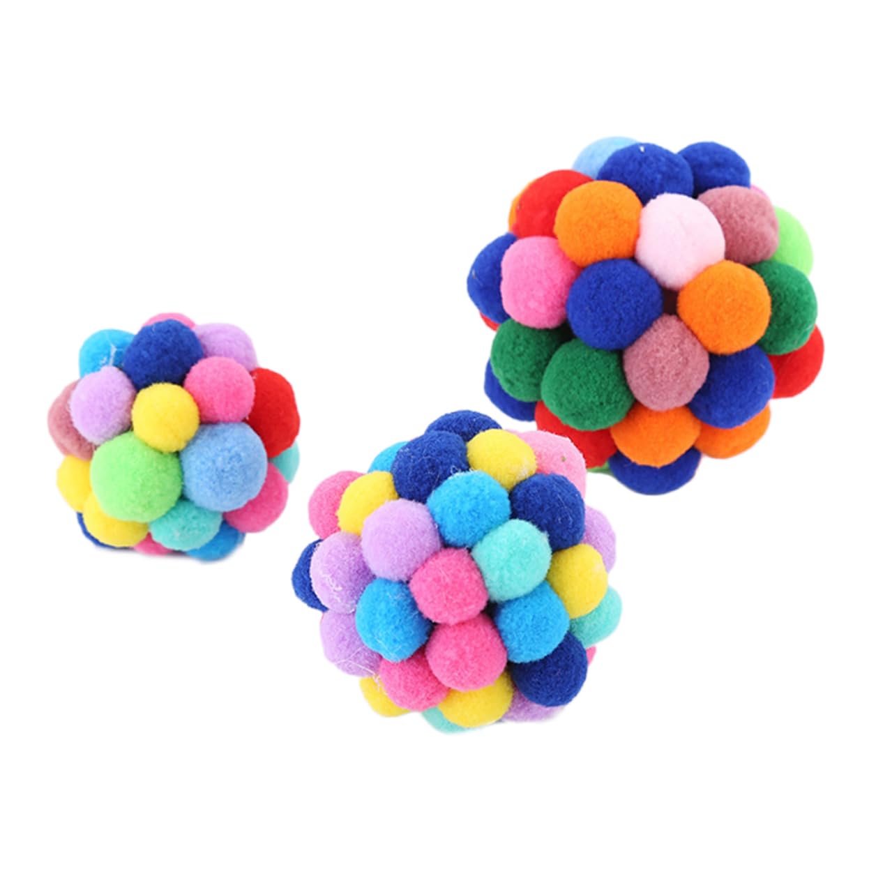 SUPVOX Bell Balls for Cats Cat Bouncy Ball Toy Rattle Kitten Toy Set Fun Entertaining Random