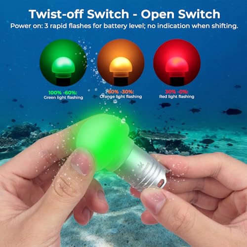 Mini luz de baliza de buceo Wurkkos DL04 recargable e impermeable IPX8 de 5 colores 4