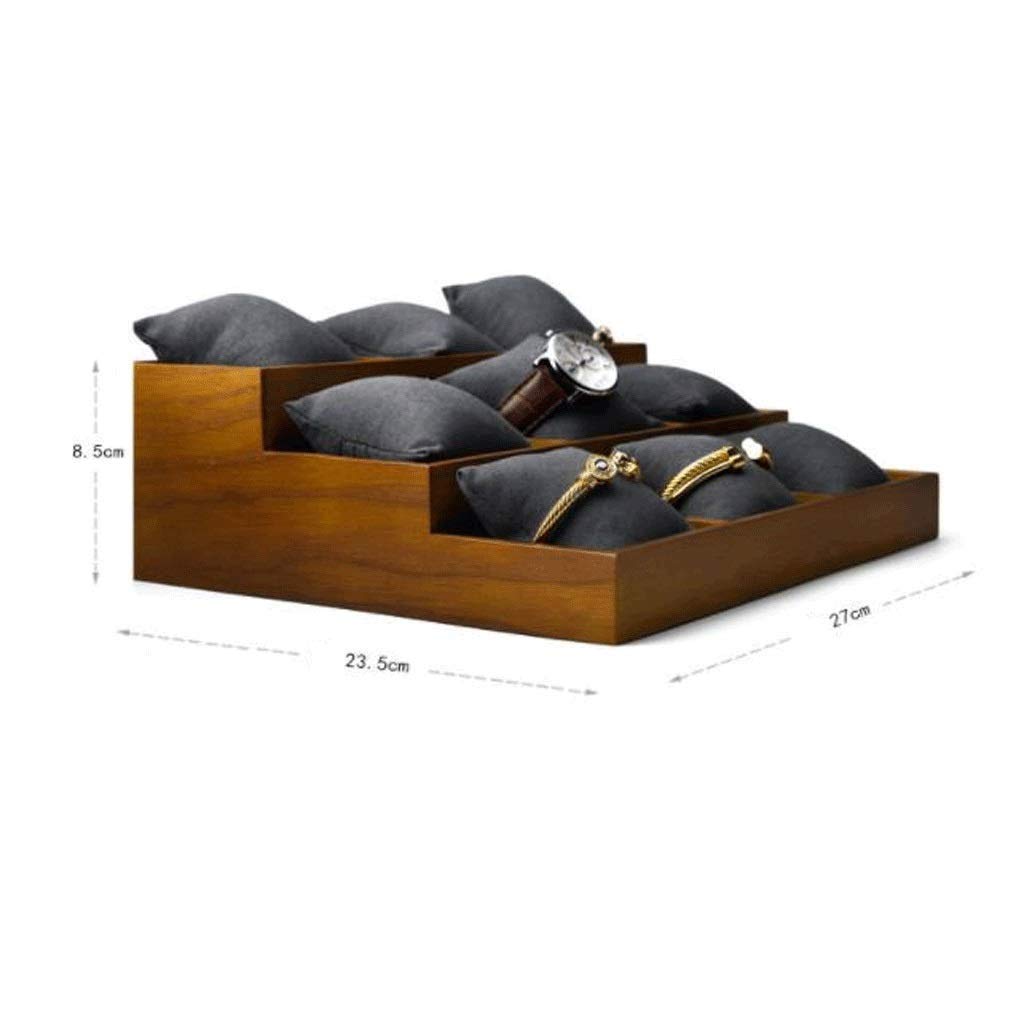 XBTGS Scatola per orologi a 3 strati, organizer impilabile per gioielli, rimovibile, per orologi