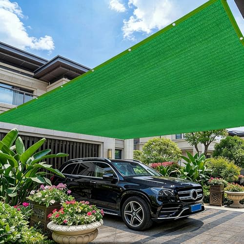 Toldo parasol contra rayos UV rectangular verde de 6,1 metros de ancho 7