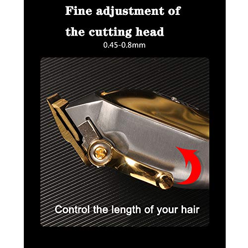 Kemei Golden Cordless Professional Hair Clippers Hair Trimmer For Men For Stylists And Barbers Full Metal Housing Hair Clipper Usb Charge (Golden) #TOP5